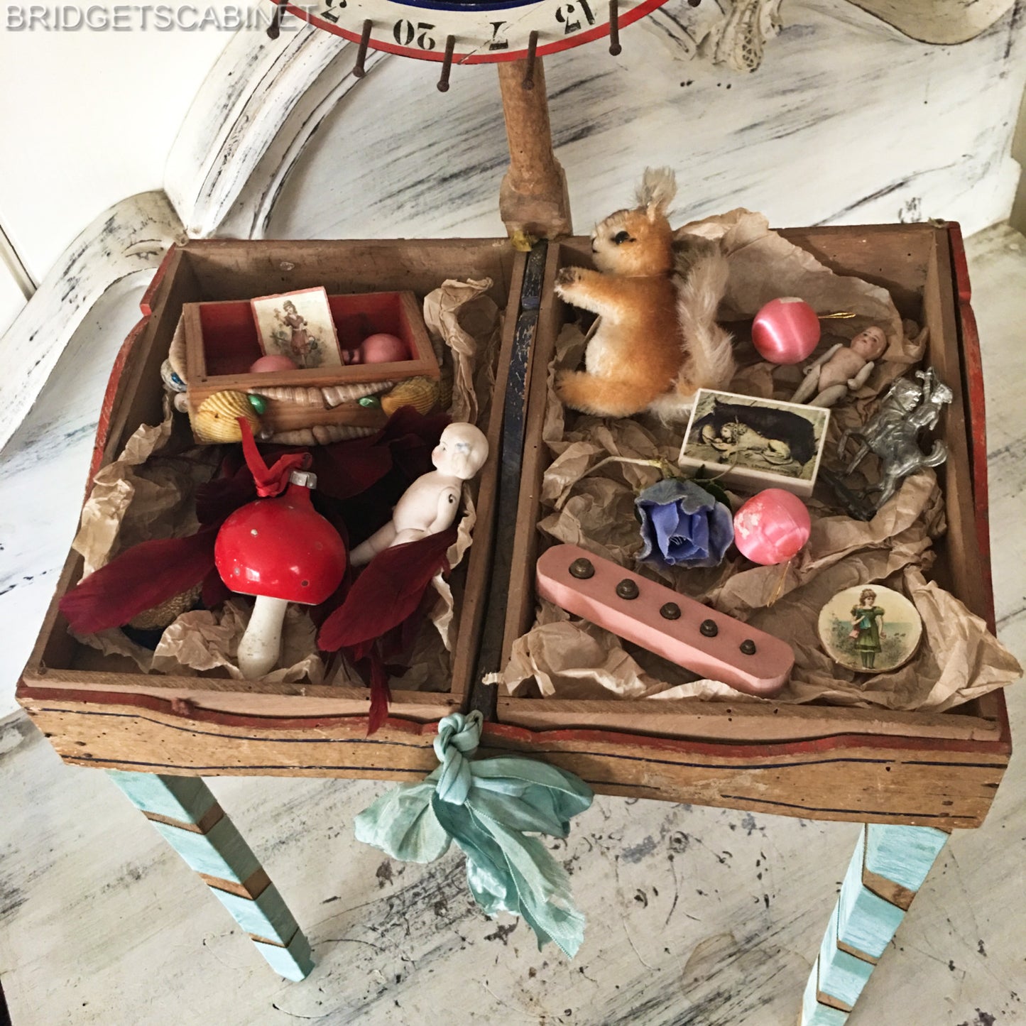 Antique Wheel of Fortune Toy Game Doll