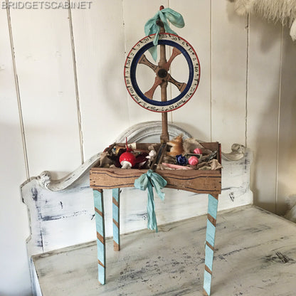 Antique Wheel of Fortune Toy Game Doll
