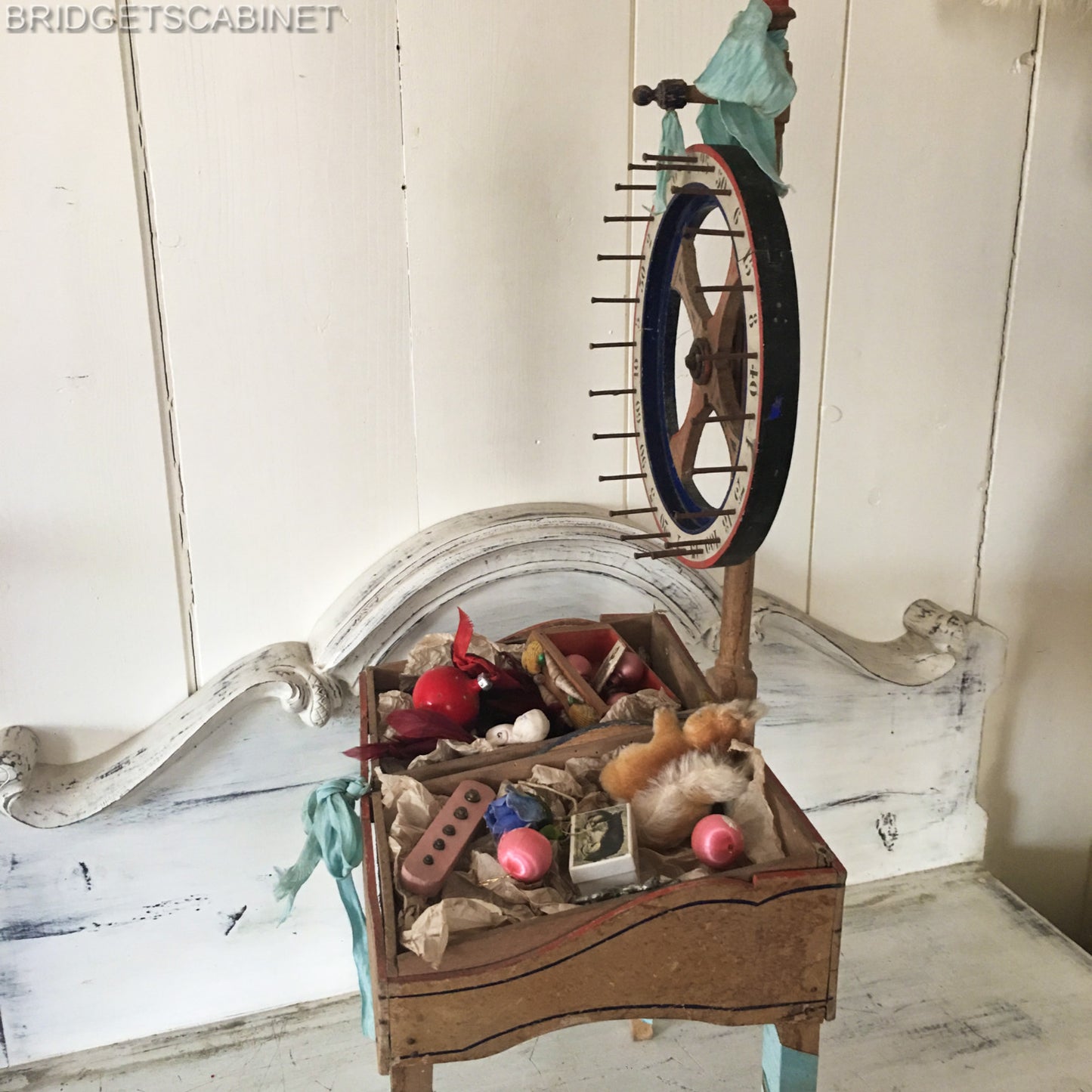 Antique Wheel of Fortune Toy Game Doll