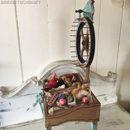 Antique Wheel of Fortune Toy Game Doll
