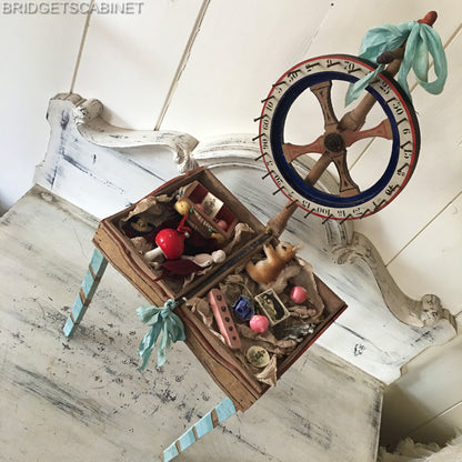 Antique Wheel of Fortune Toy Game Doll