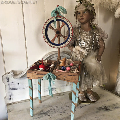 Antique Wheel of Fortune Toy Game Doll