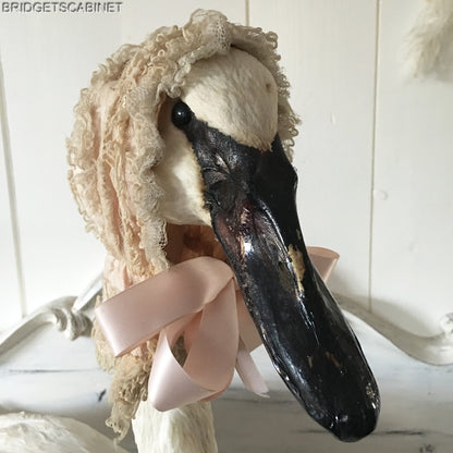 1930s Taxidermy White Swan