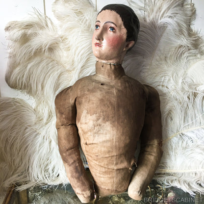 1880 Lay Figure Artist Mannequin Head