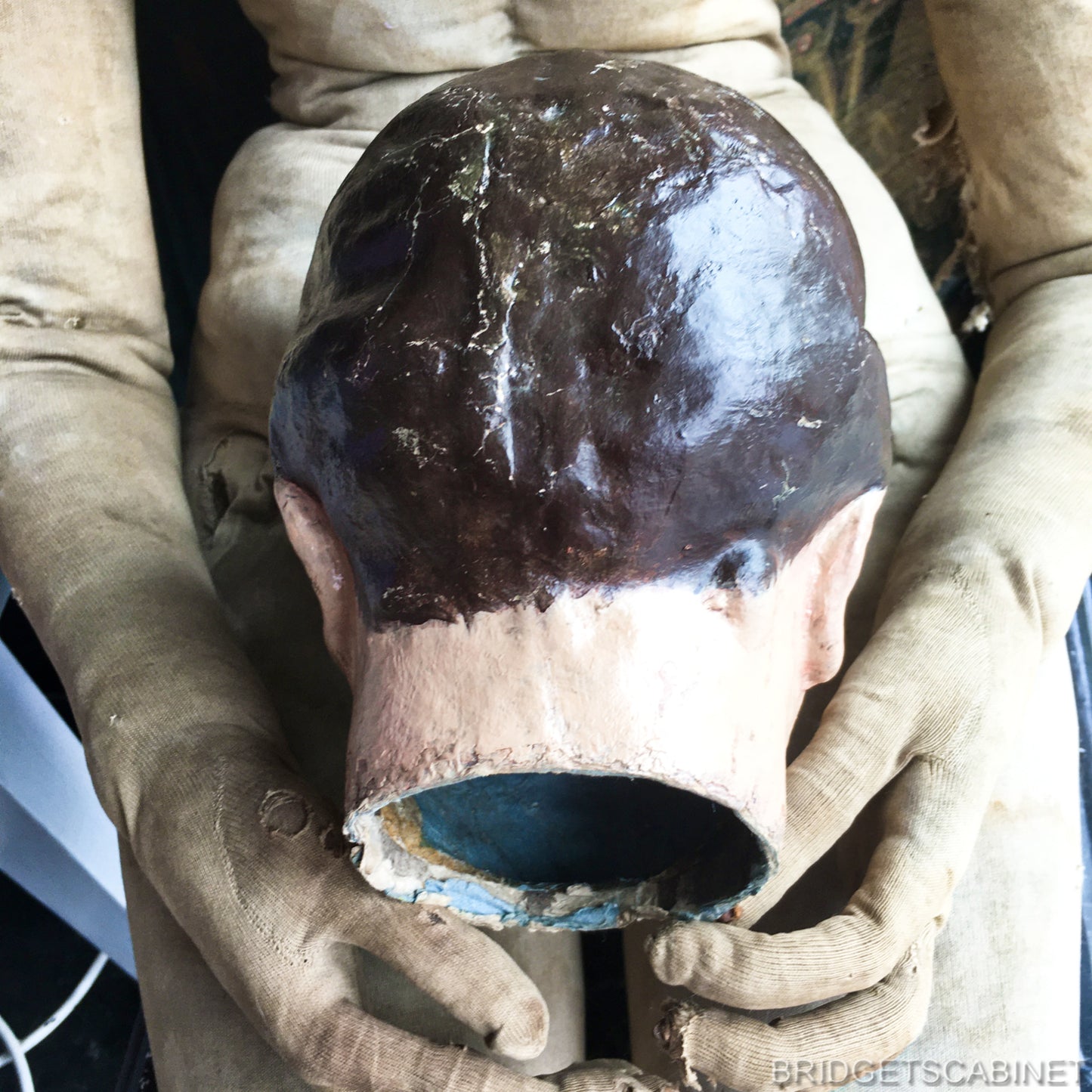 1880 Lay Figure Artist Mannequin Head