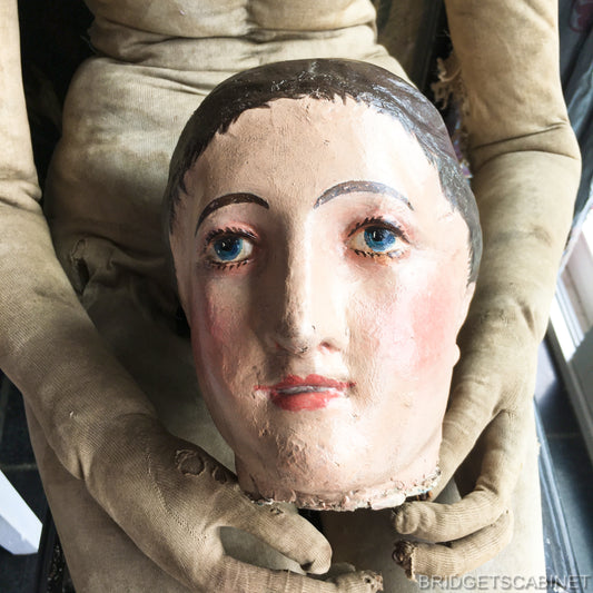1880 Lay Figure Artist Mannequin Head