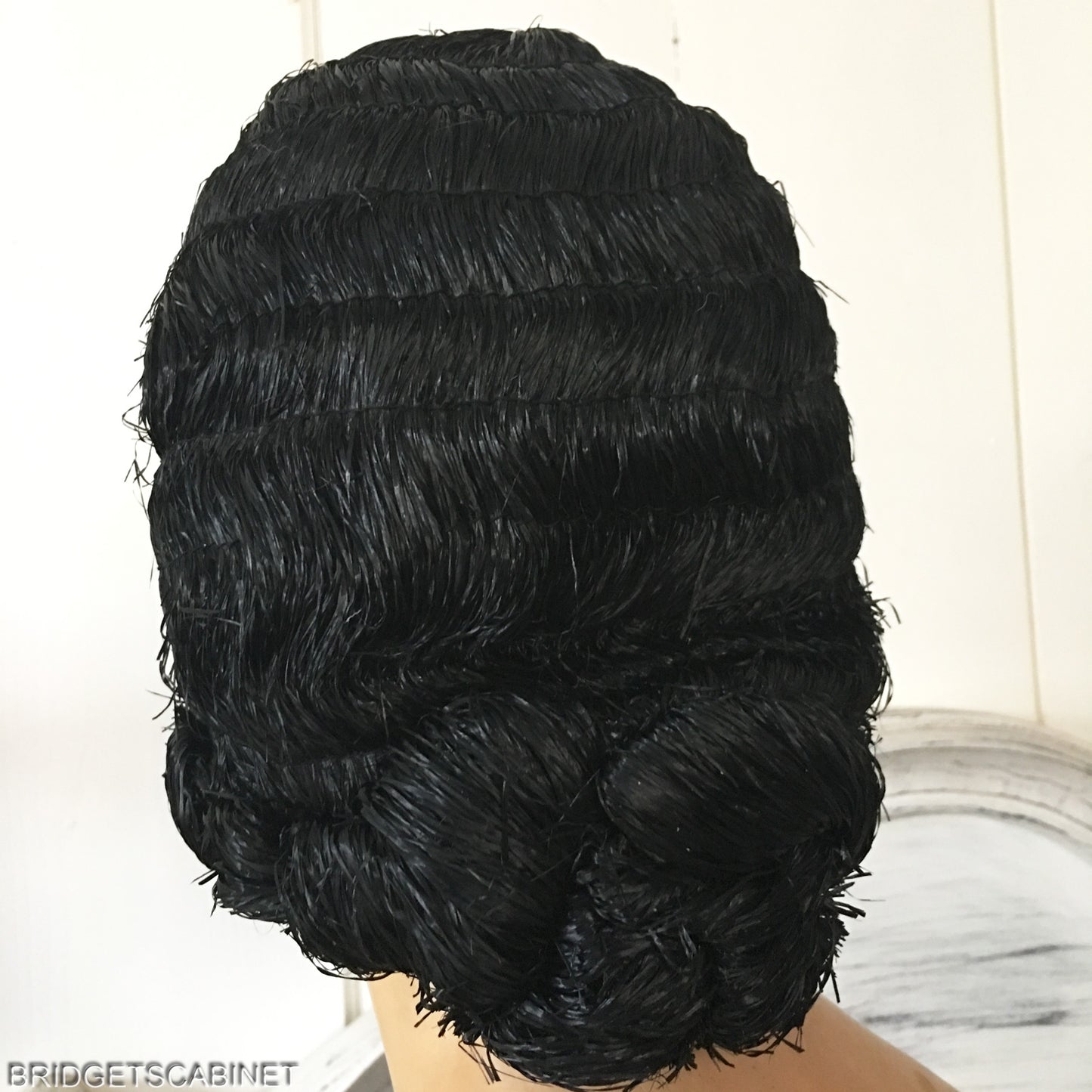 1920s Black Evening Flapper Wig