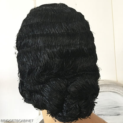 1920s Black Evening Flapper Wig
