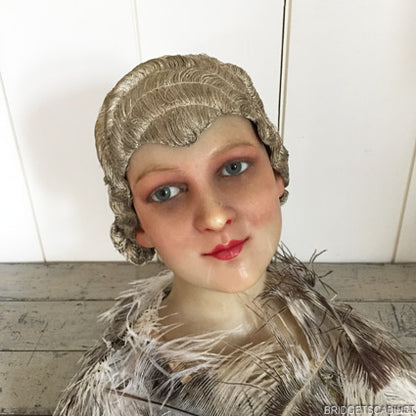 1920s Metal Bullion Flapper Wig