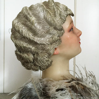 1920s Metal Bullion Flapper Wig