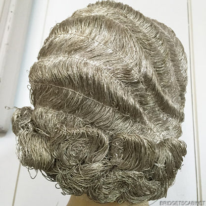 1920s Metal Bullion Flapper Wig