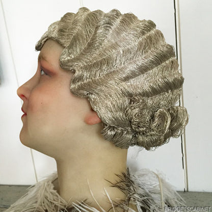 1920s Metal Bullion Flapper Wig
