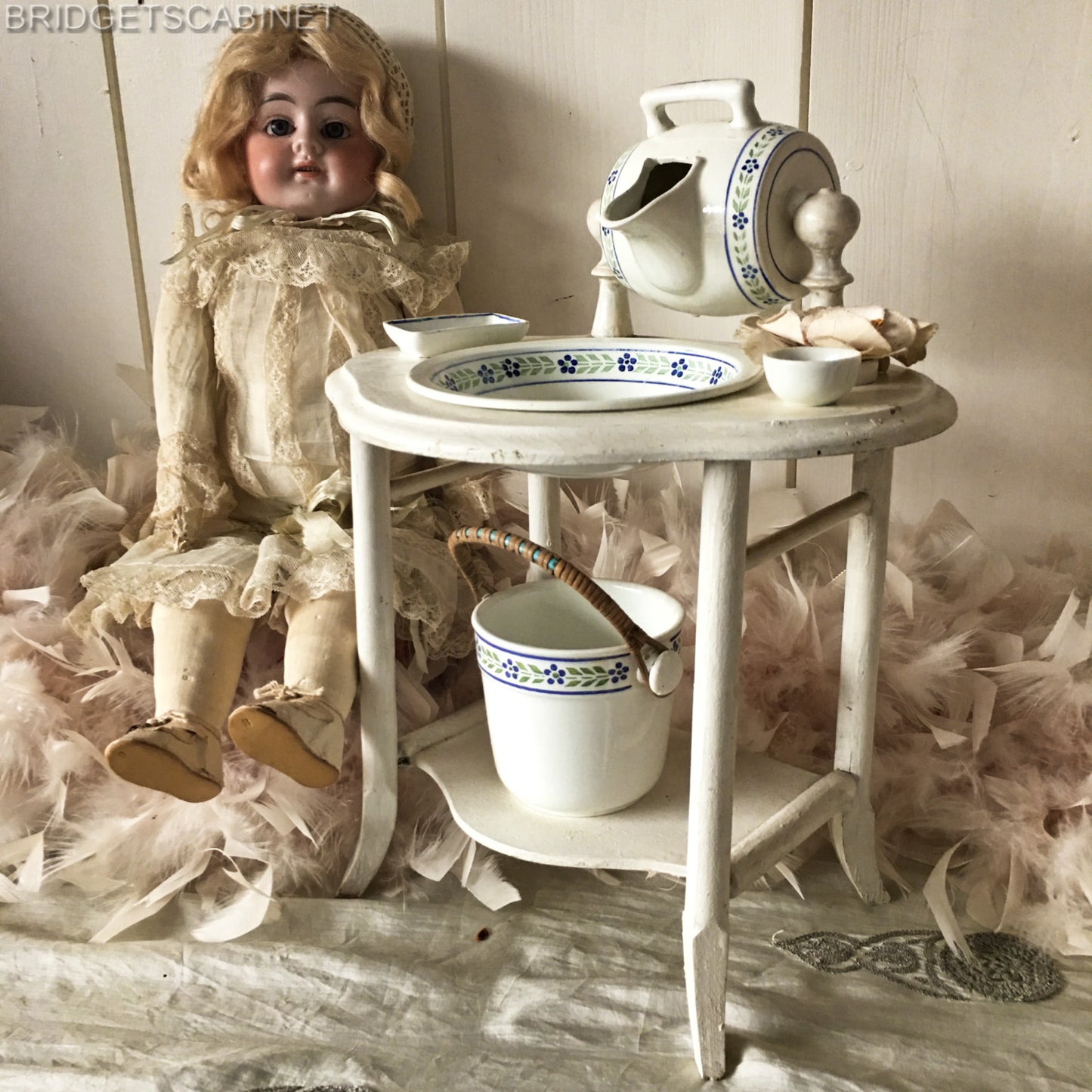 Antique French Doll Toilette Table