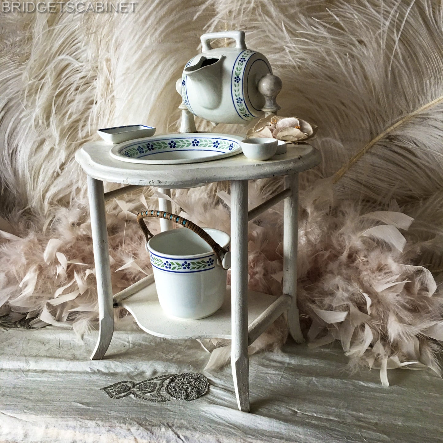 Antique French Doll Toilette Table
