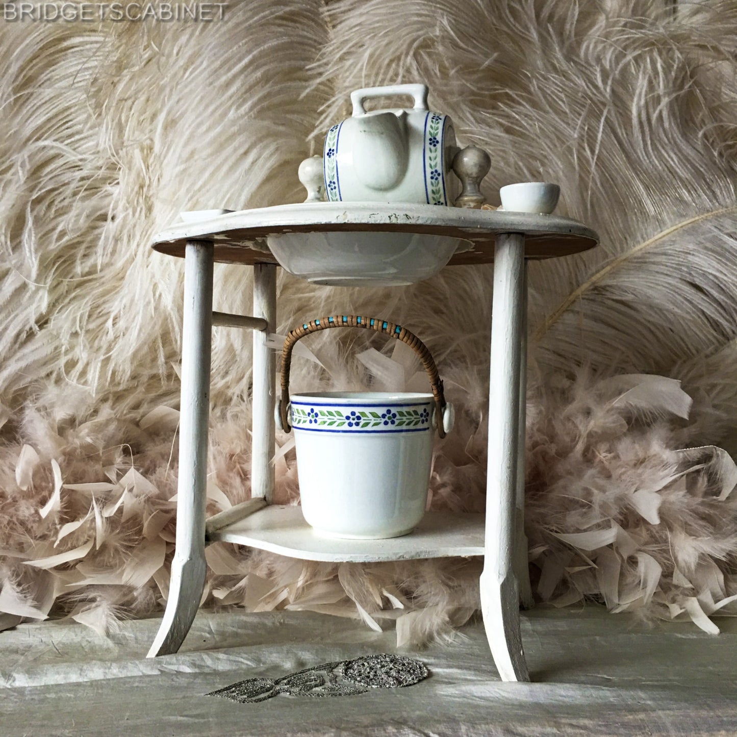 Antique French Doll Toilette Table