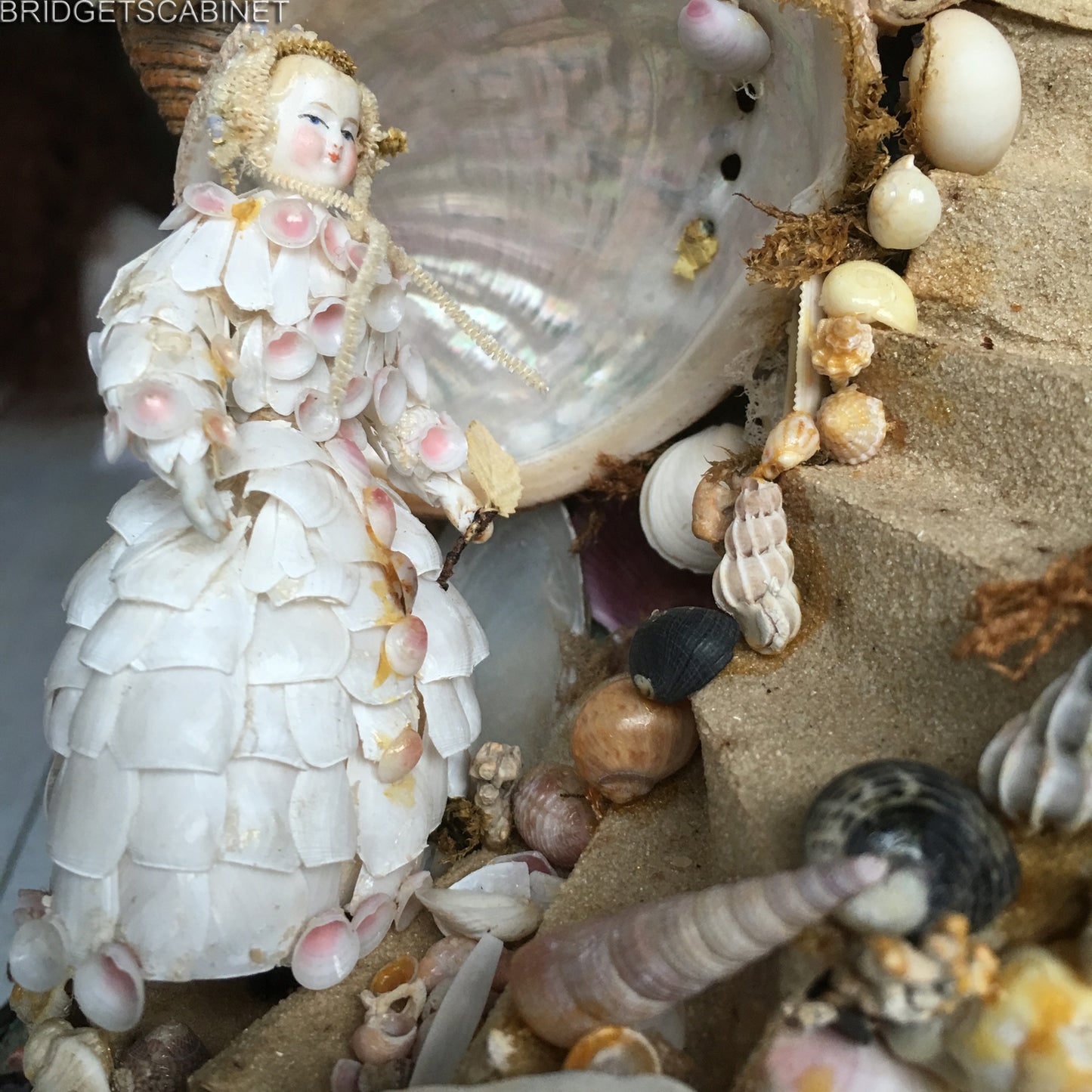 19th Century Victorian Shell Castle Glass Dome