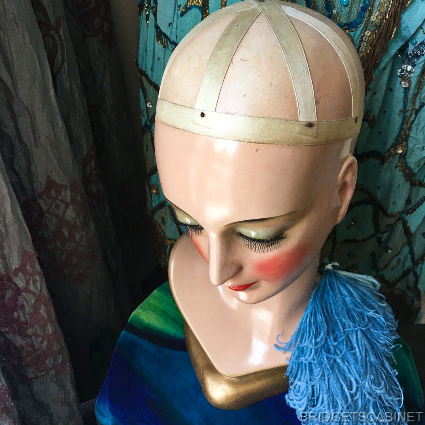1920s Art Deco Wig Head Countertop