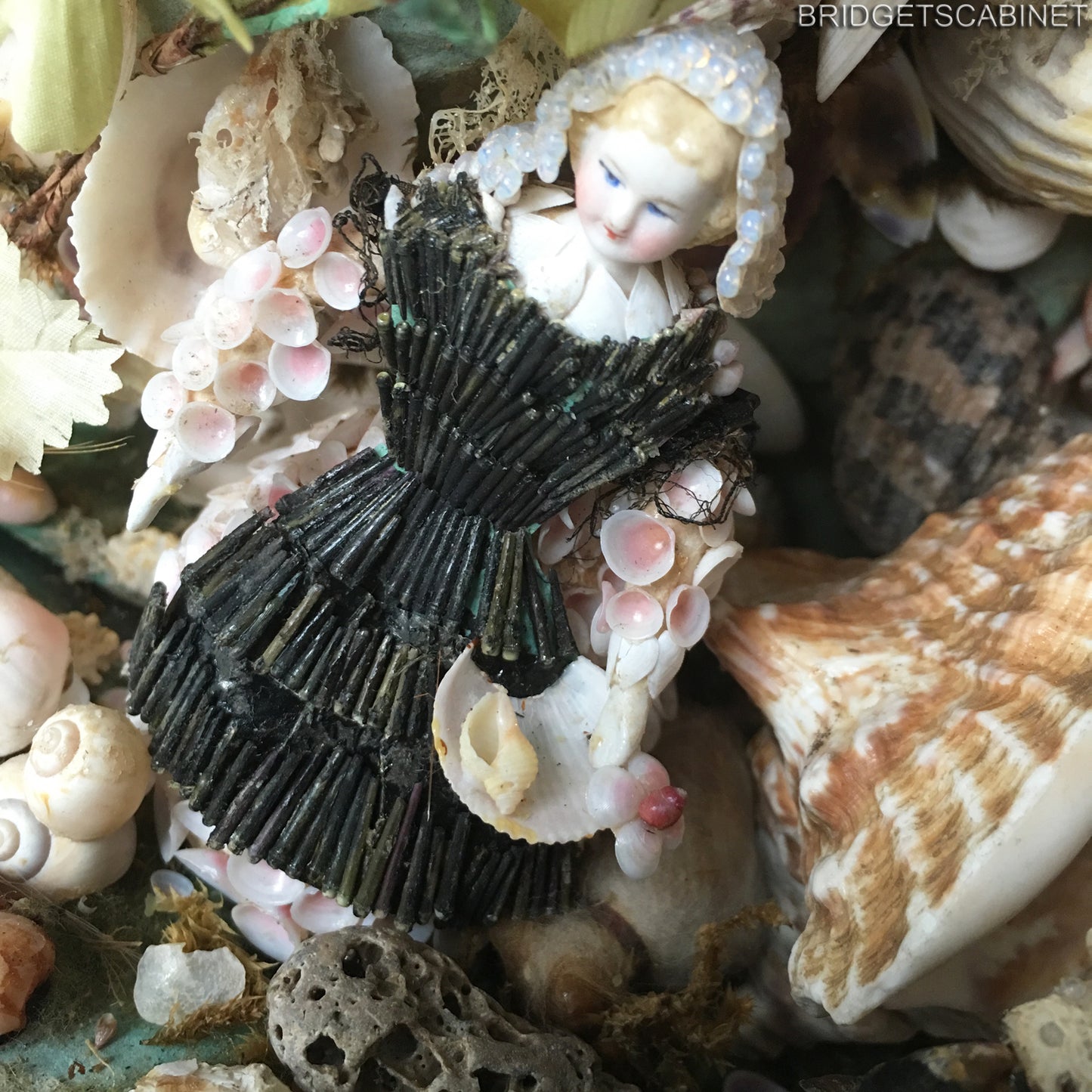 19th Century Victorian Shell Castle Glass Dome