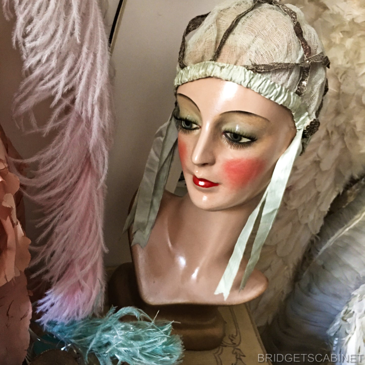 1920s Art Deco Wig Head Countertop