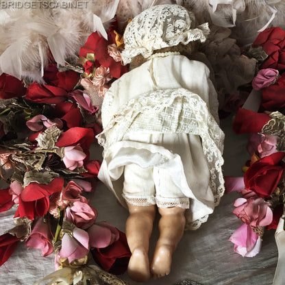 19th Century Wax Poured Baby Jesus Doll