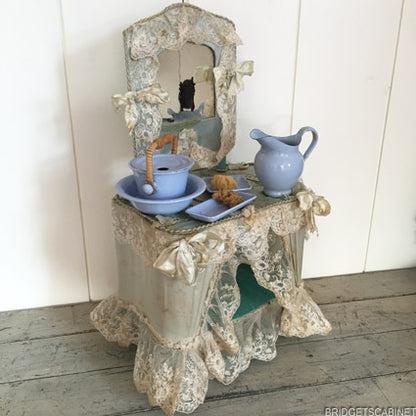 1880s French Vanity Dress Table Doll