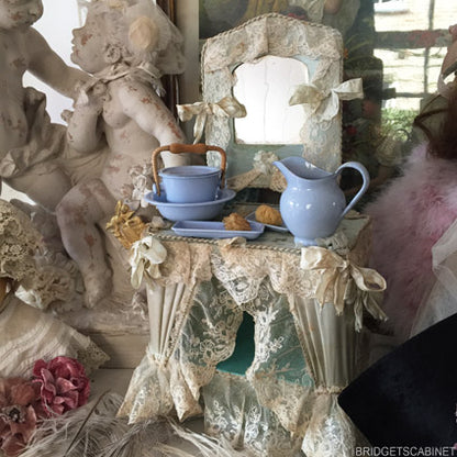 1880s French Vanity Dress Table Doll