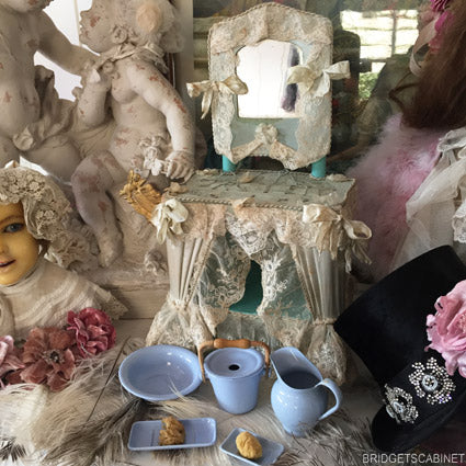 1880s French Vanity Dress Table Doll