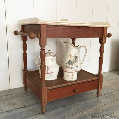 Antique Doll Wash Stand Cabinet