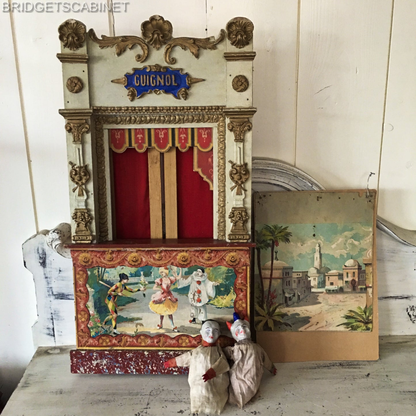 Guignol Puppet Theater 2 Puppets