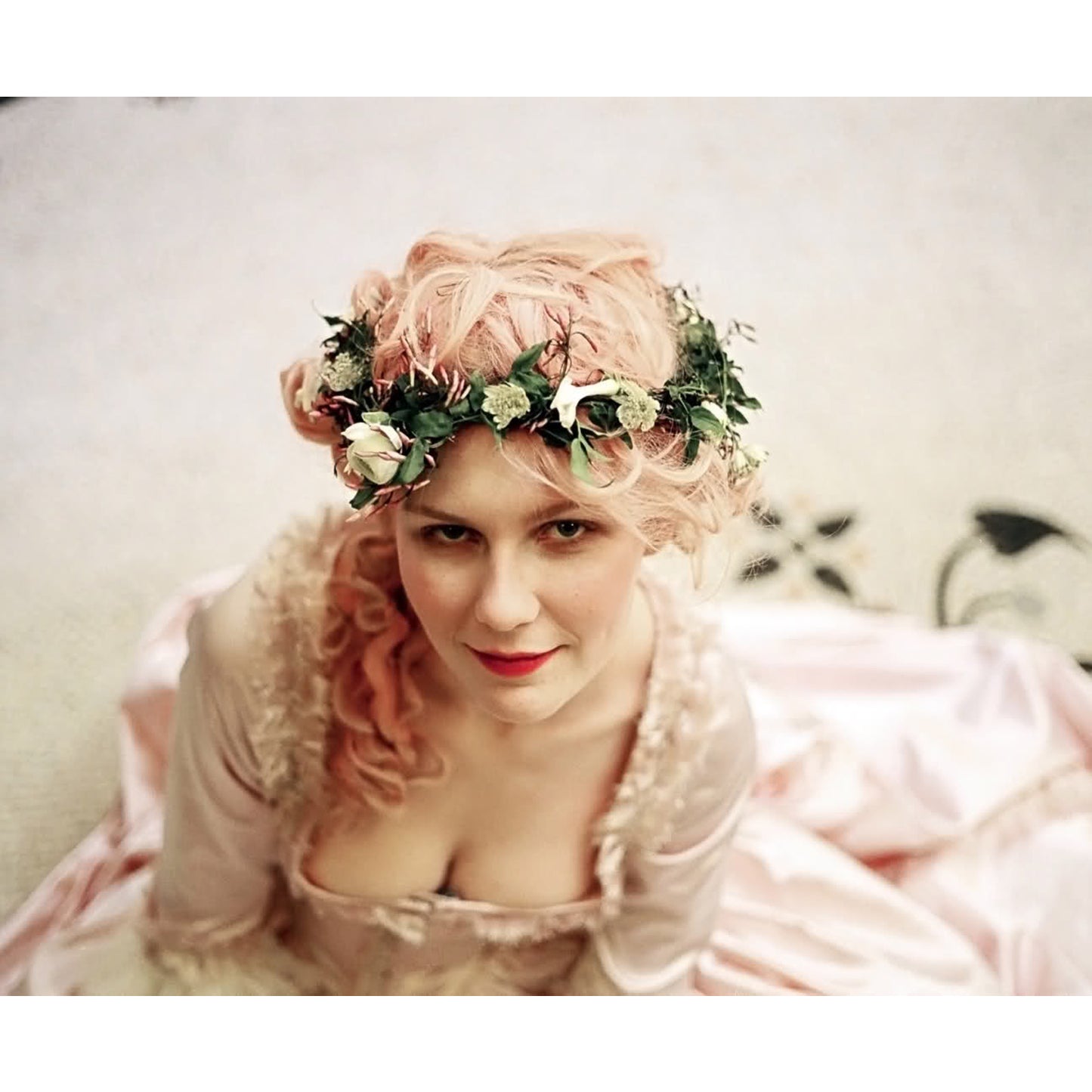 Antique Pink Silk Boudoir Shoes