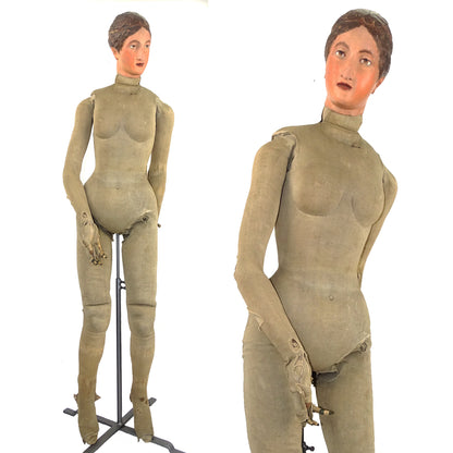 1860s French Articulated Artist Lay Figure Mannequin