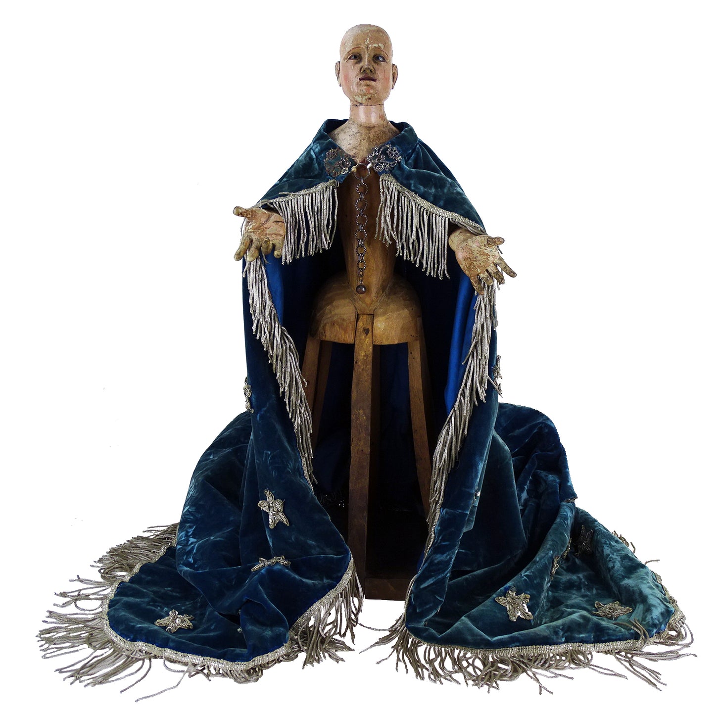 1700s Rare Madonna Santos Virgin Cage Doll