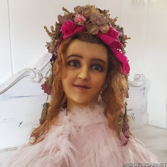 1900s French Wax Girl Bust