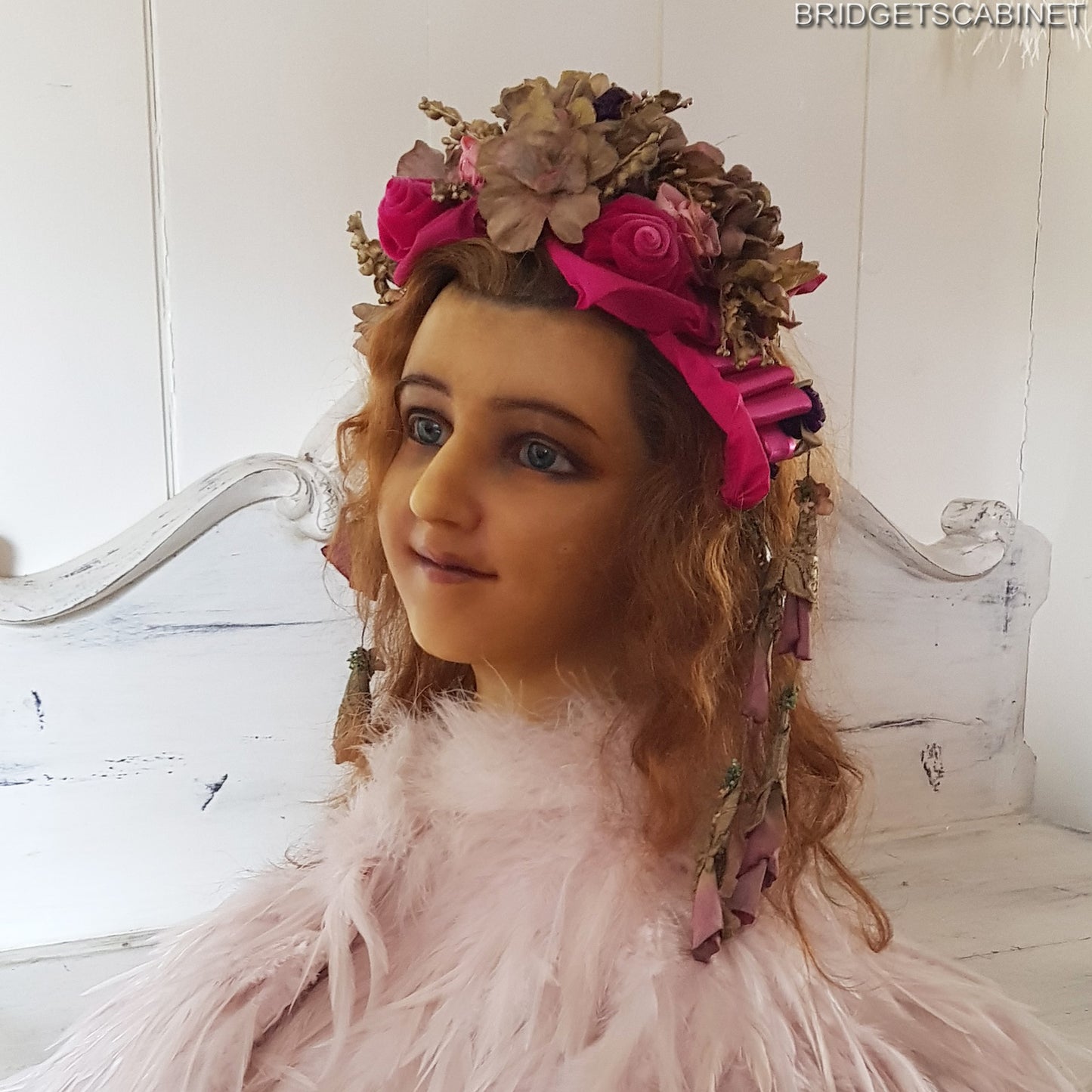 1900s French Wax Girl Bust