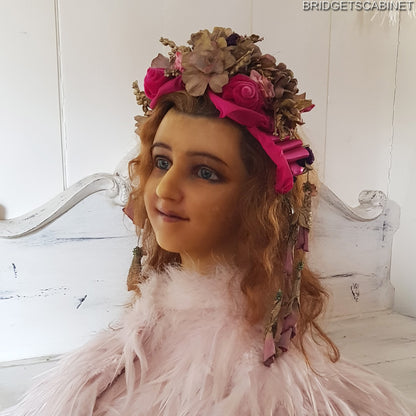 1900s French Wax Girl Bust