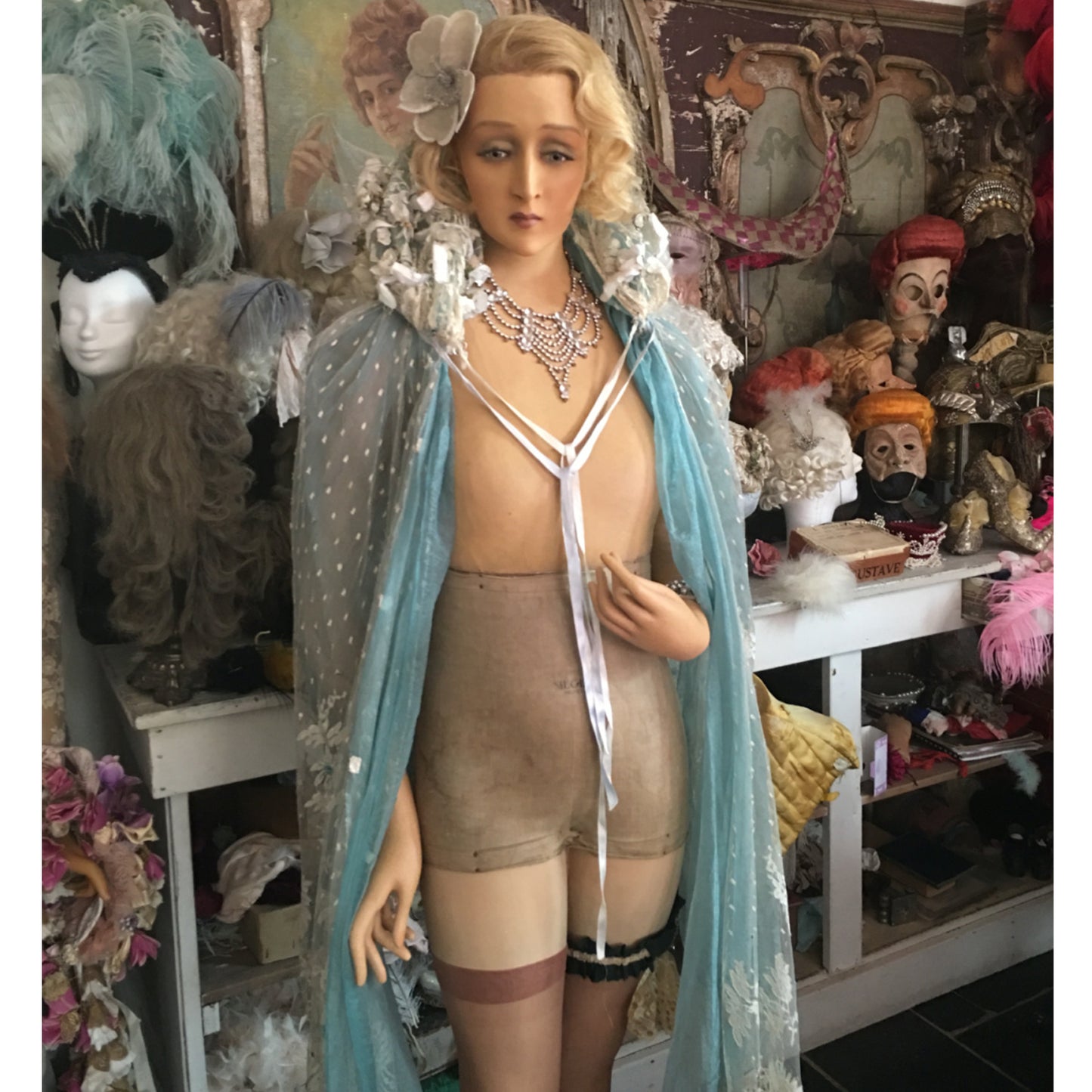 1900s French Full-Size Wax Mannequin