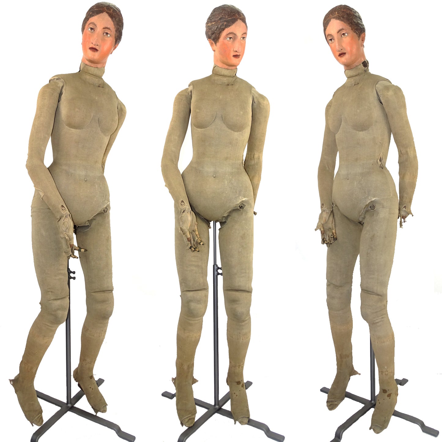 1860s French Articulated Artist Lay Figure Mannequin