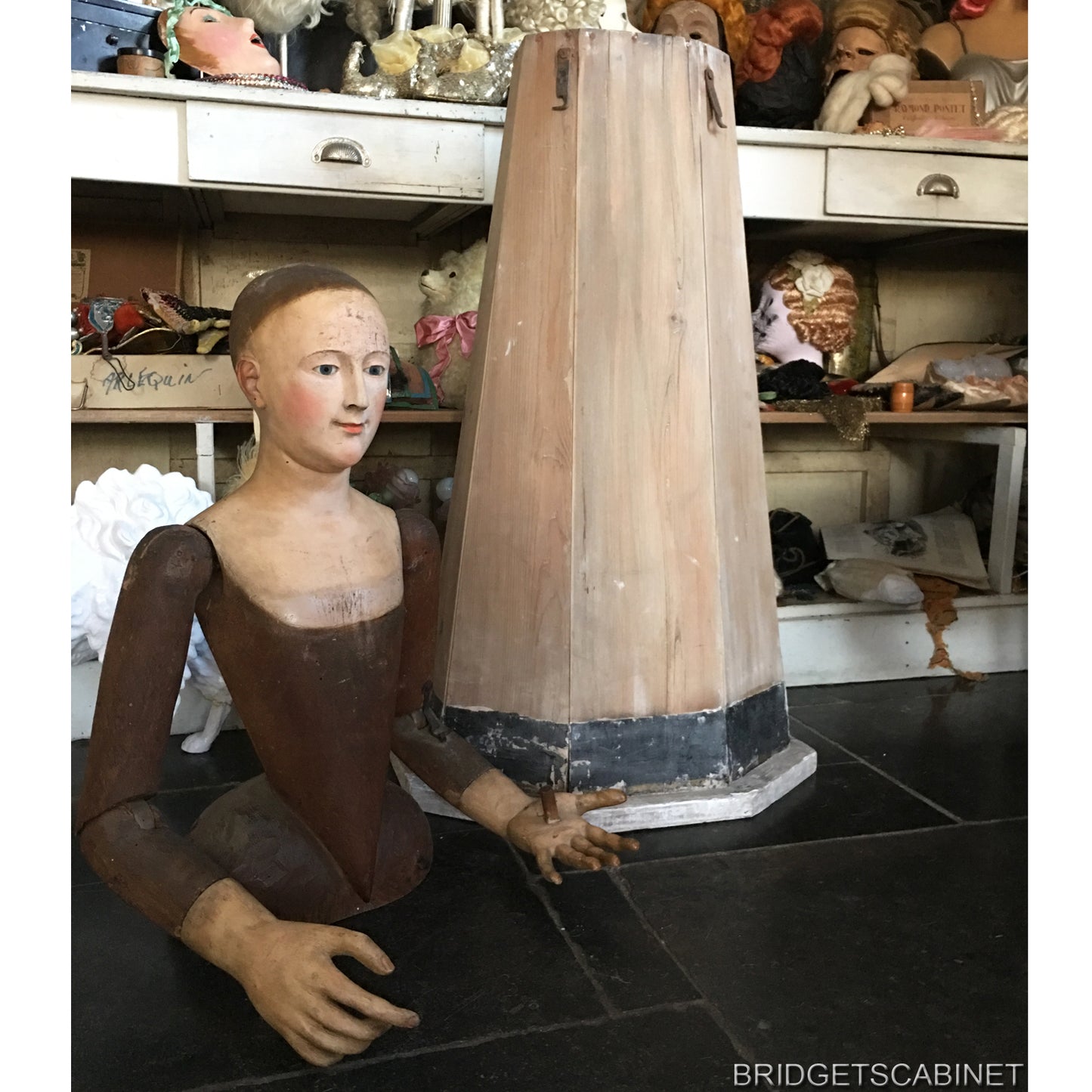 1700s Life-Size Madonna Santos Cage Doll