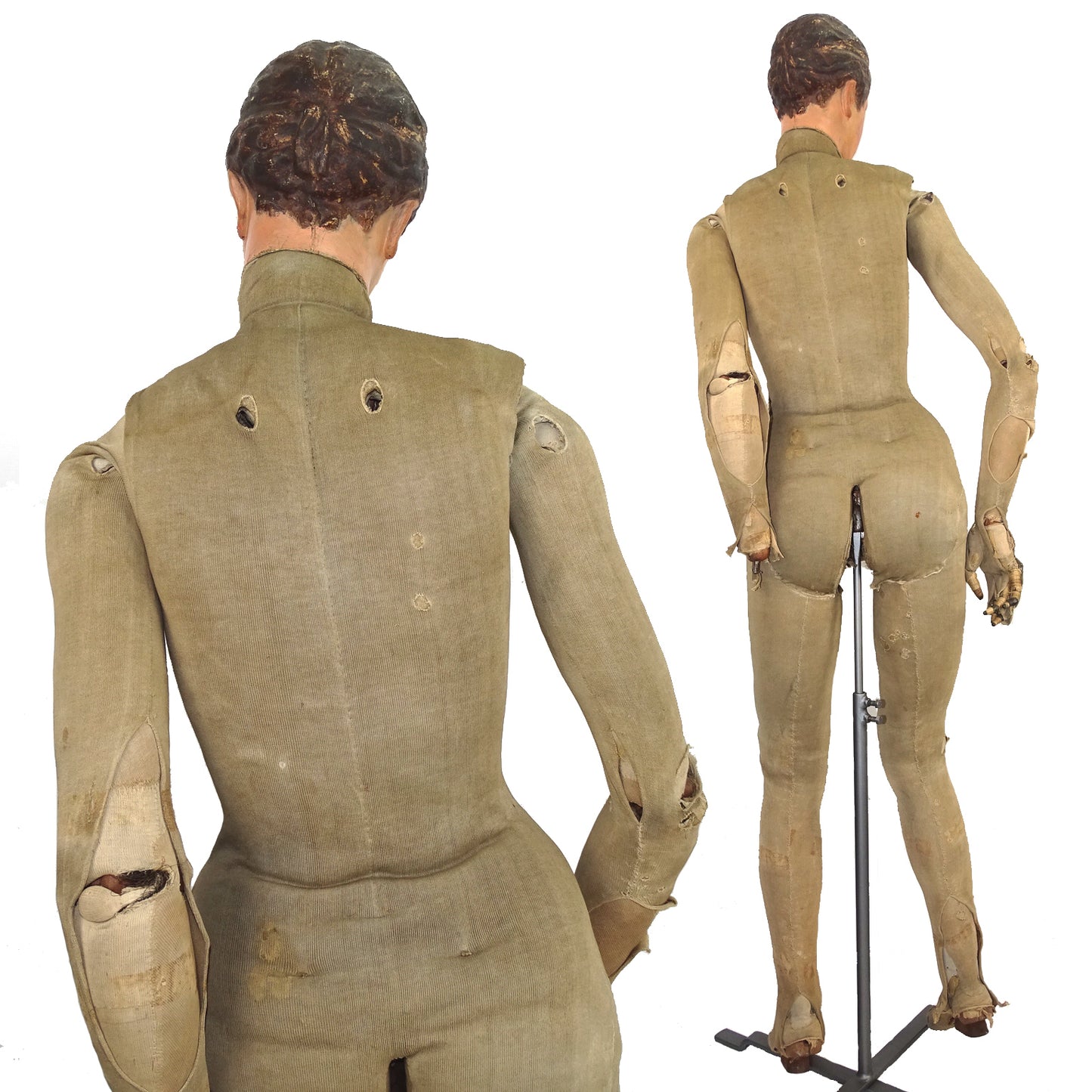 1860s French Articulated Artist Lay Figure Mannequin