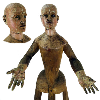 1700s Rare Madonna Santos Virgin Cage Doll