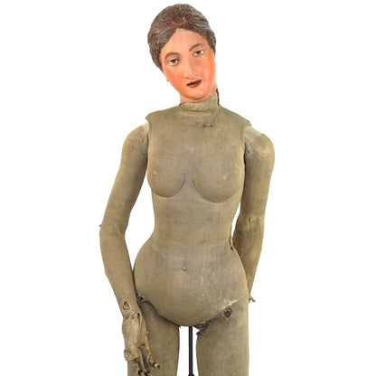 1860s French Articulated Artist Lay Figure Mannequin