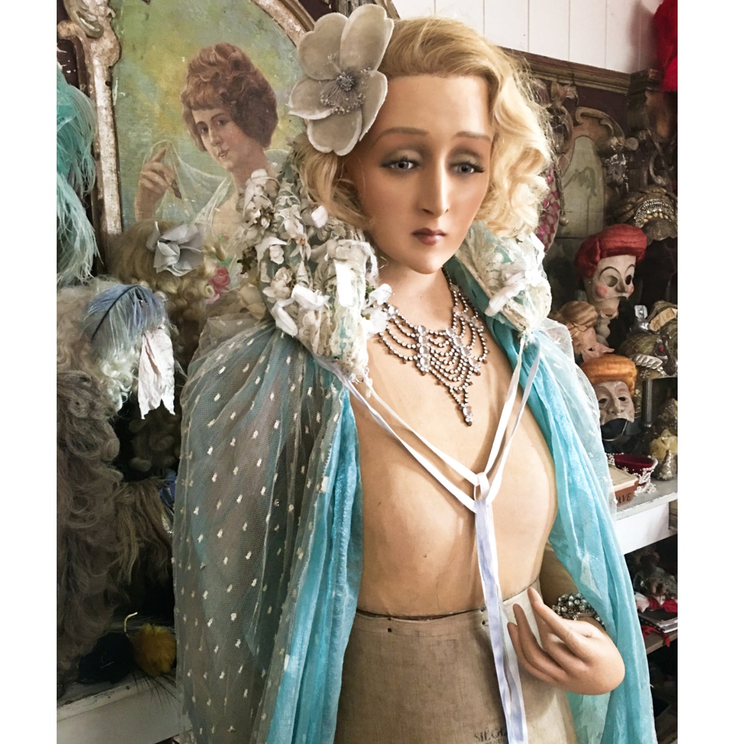 1900s French Full-Size Wax Mannequin