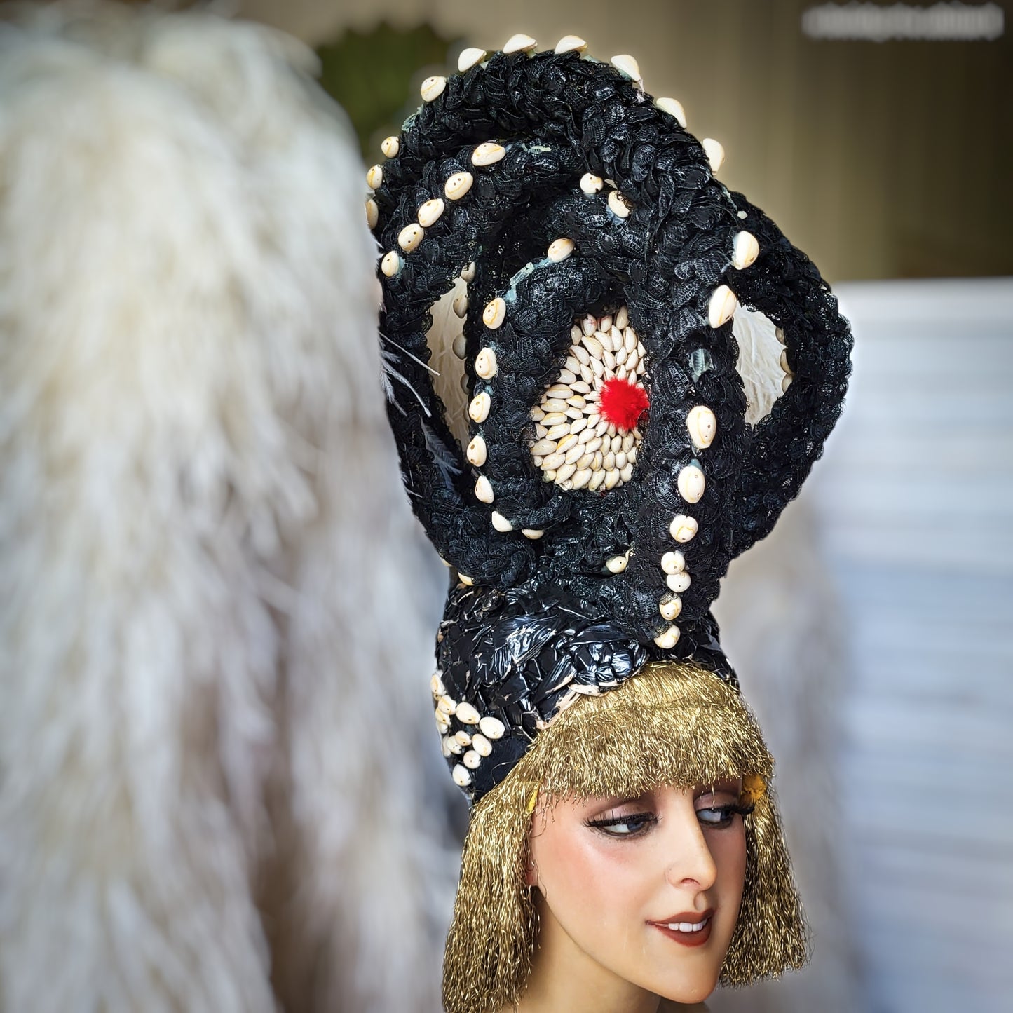Vintage Stage Burlesque Headdress Shells