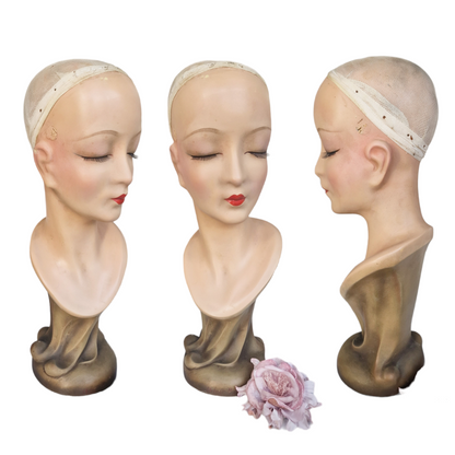 1930s Wig Head Bust Display