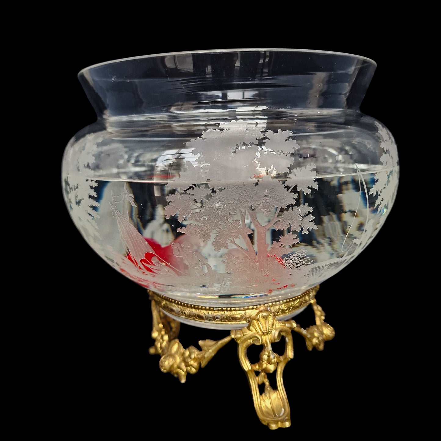 Rare Antique Baccarat Crystal Aquarium