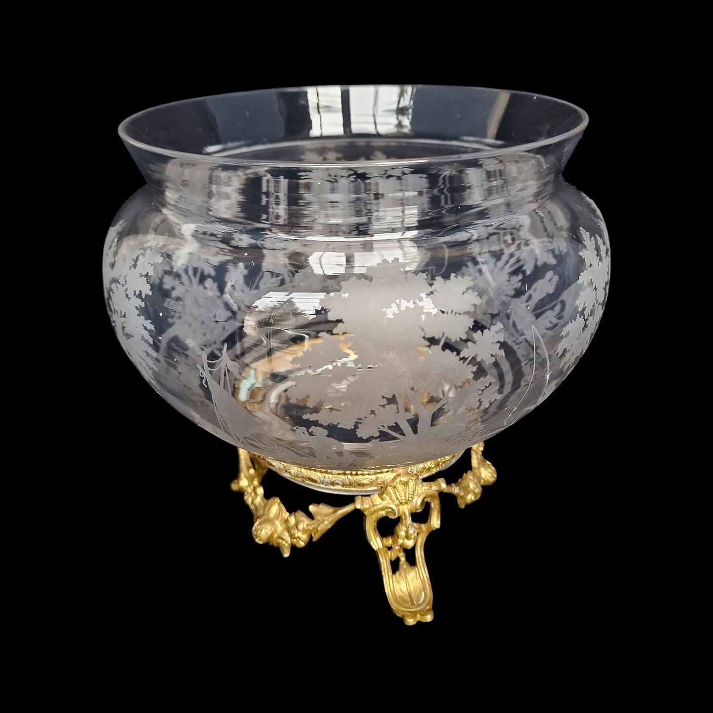 Rare Antique Baccarat Crystal Aquarium