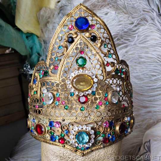 Antique Kokoshnik Mucha Headdress Crown