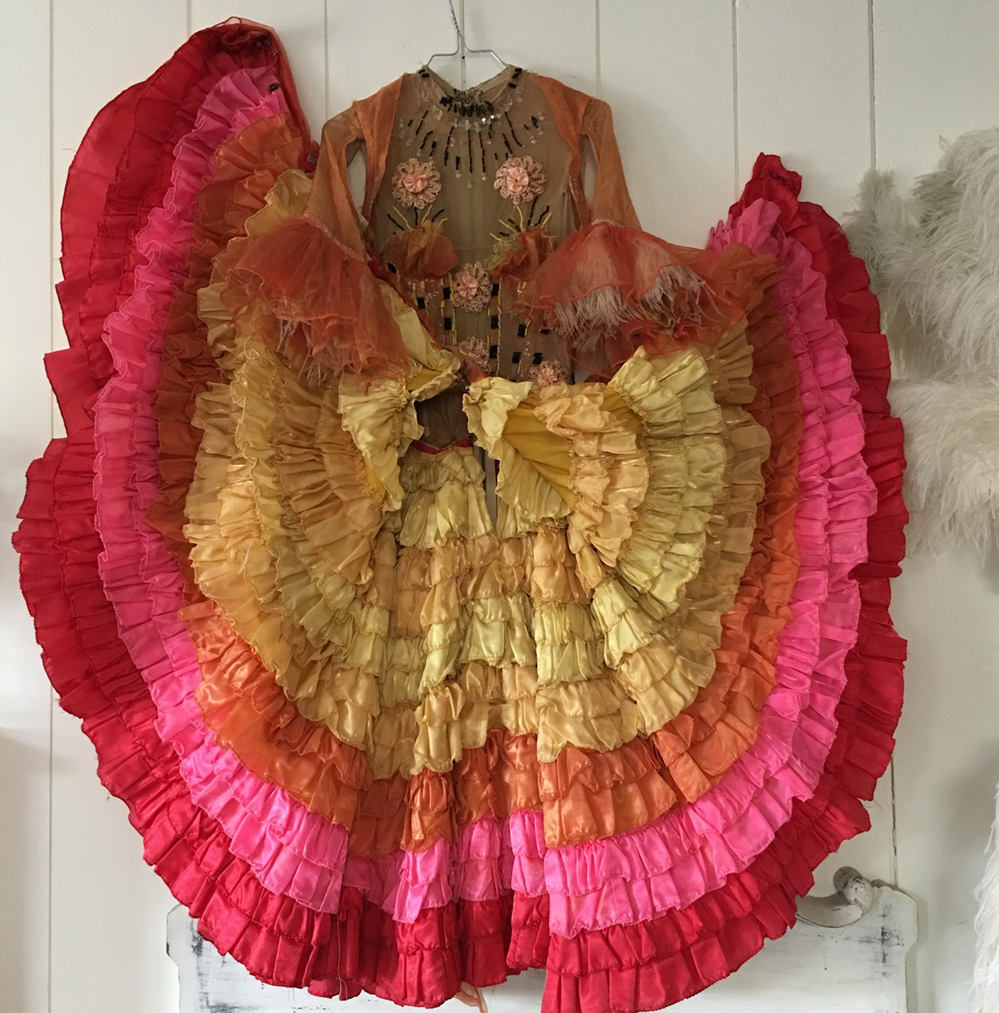 Vintage Stage Folies Bergeres CanCan Costume Dress