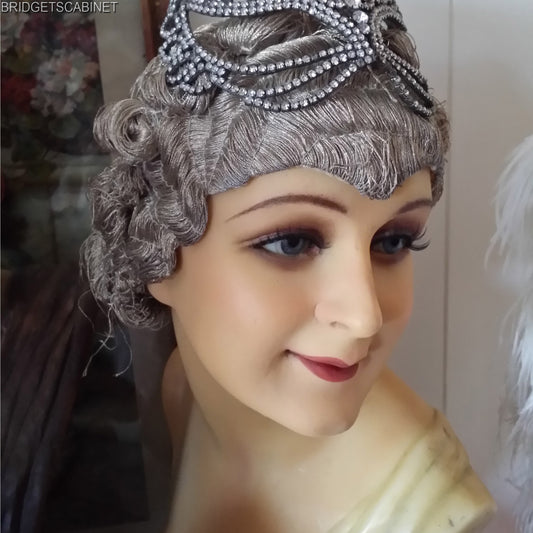 1900s French Wax Bust on Wooden Stand