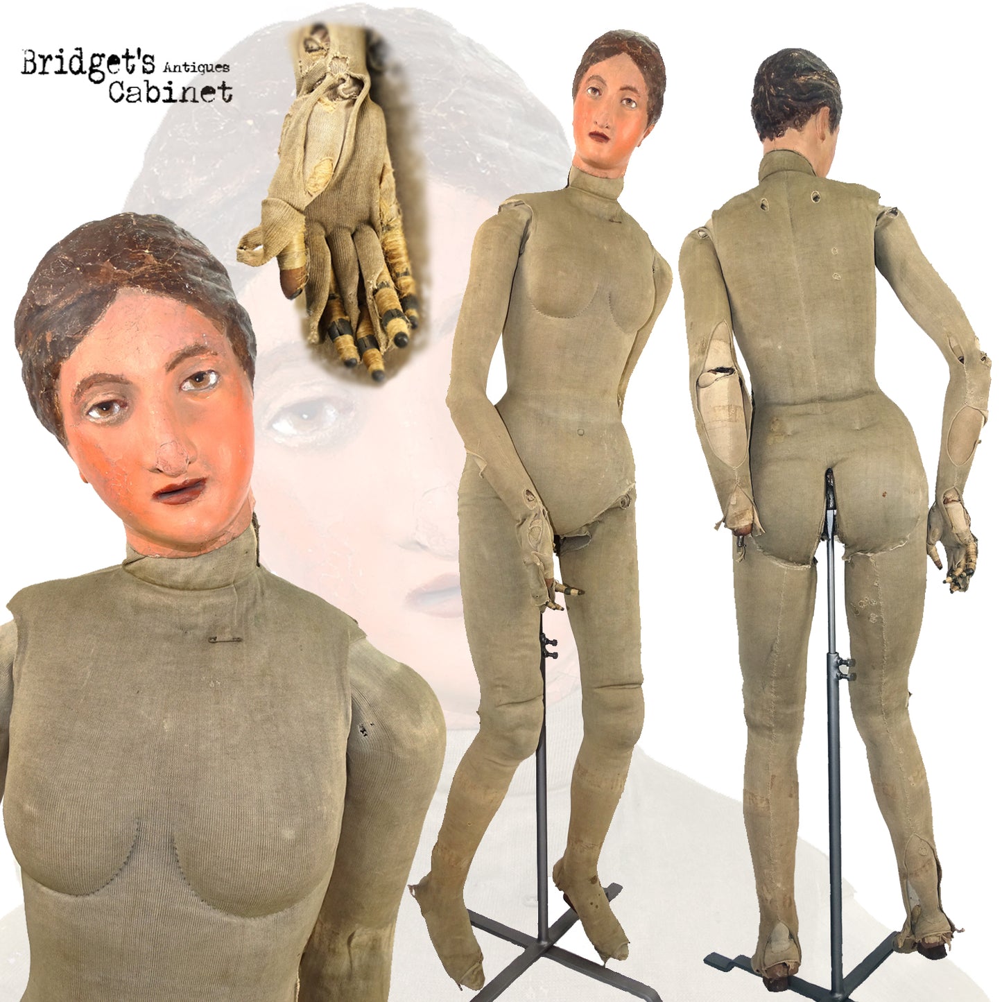 1860s French Articulated Artist Lay Figure Mannequin